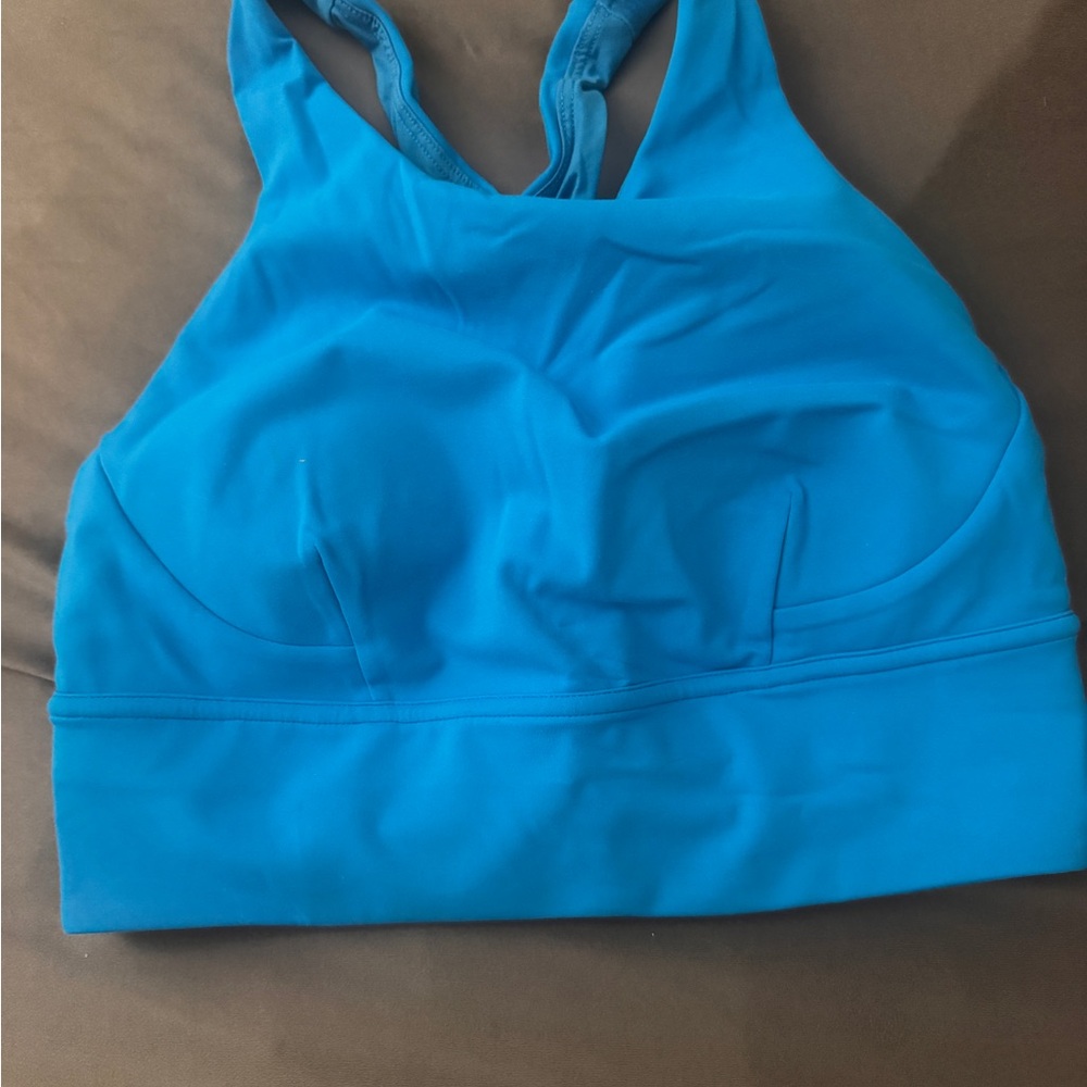 lululemon athletica Bright Blue High-Neck Sport Bralette
